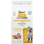 Сухой корм для щенков средних пород Брит BRIT CARE Dog Puppy&Junior Medium Healthy Growth с индейкой и уткой 12 кг