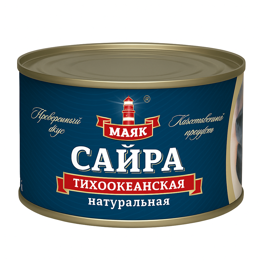 Сайра натуральная Маяк 245 гр