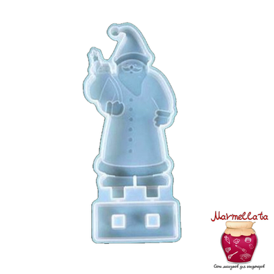 Молд силиконовый "Дед Мороз с подставкой", 20*8 см