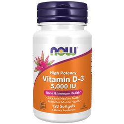 Now Foods Vitamin D3 5000 МЕ 120 softgels , Витамин Д3