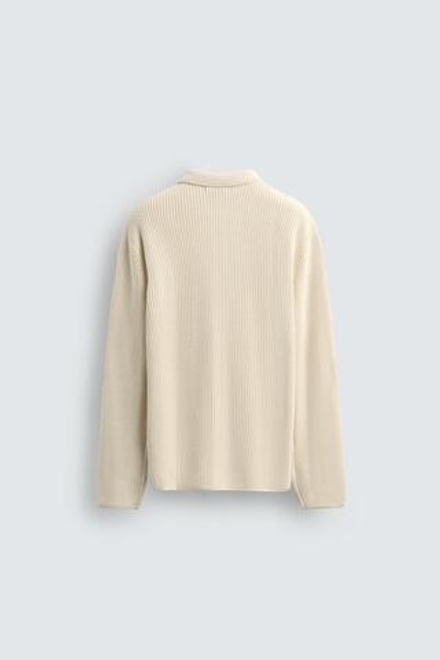 ZARA КАРДИГАН В РУБЧИК, ЭКРЮ