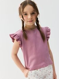 Футболка укороченная из кашкорсе "Орхидея"