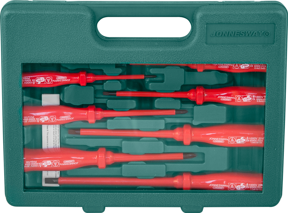 D02AP08S Набор отверток стержневых диэлектрических, 8 предметов