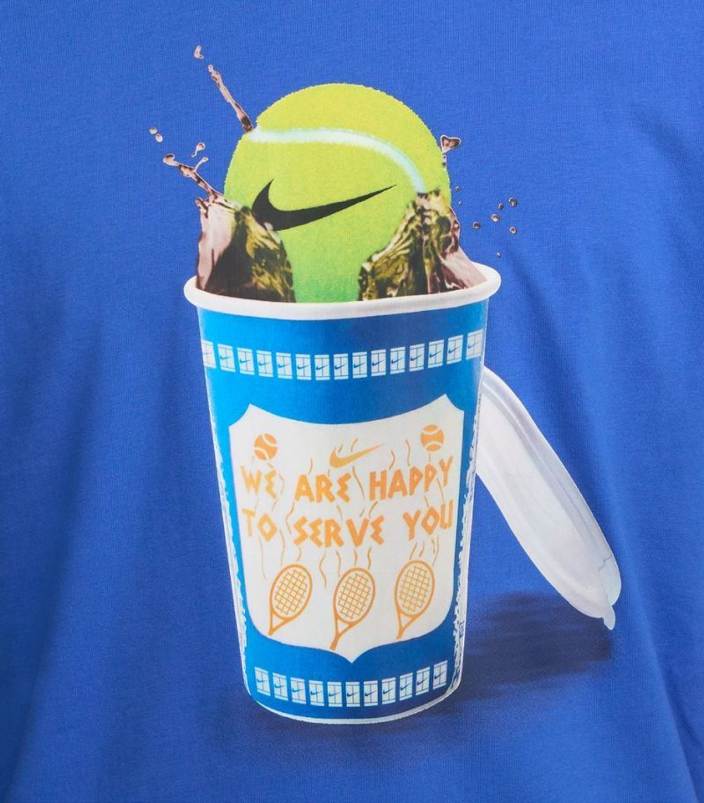 Мужская теннисная футболка Nike Court Tennis T-Shirt - game royal
