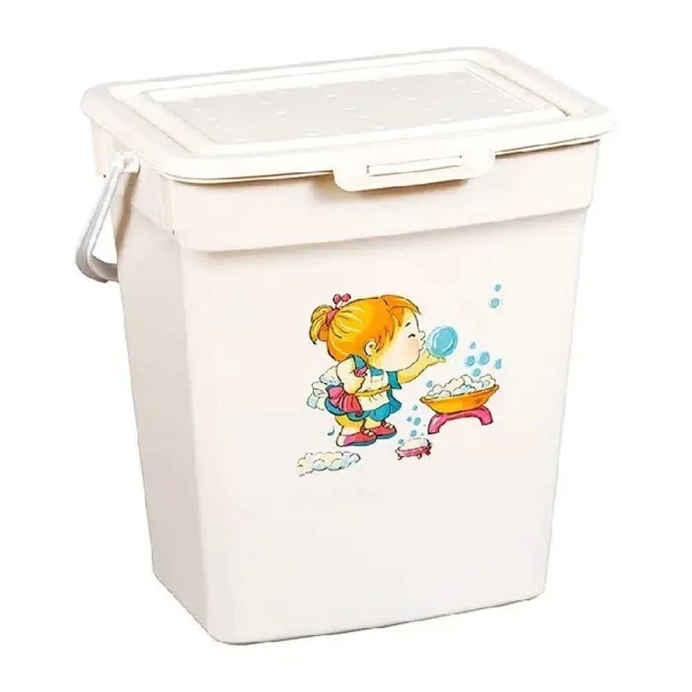 Ведро для порошка 6л (Слоновая кость) (комплект 30 шт)