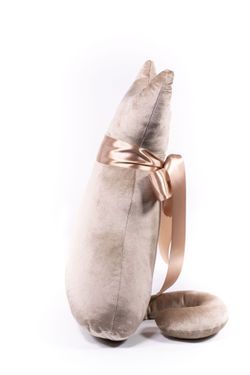 Подушка декоративная Кот Мур Вельвет Беж