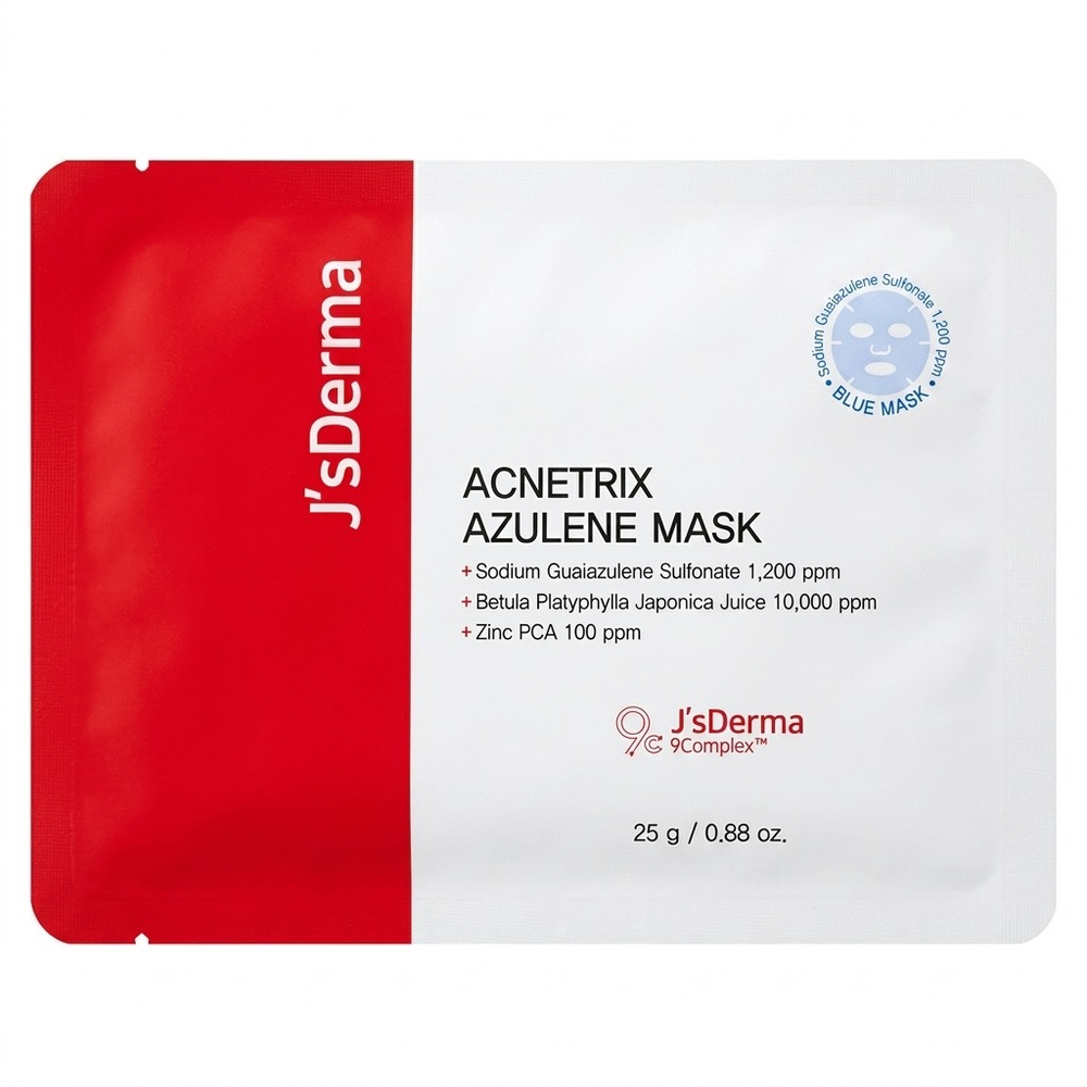 Успокаивающая маска с азуленом и березовым соком J'sDerma Acnetrix Azulene Mask, 25гр