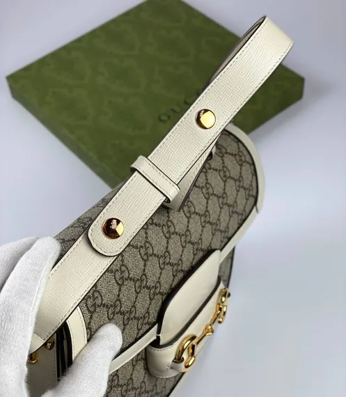 Сумка Gucci 1955 Horsebit белый