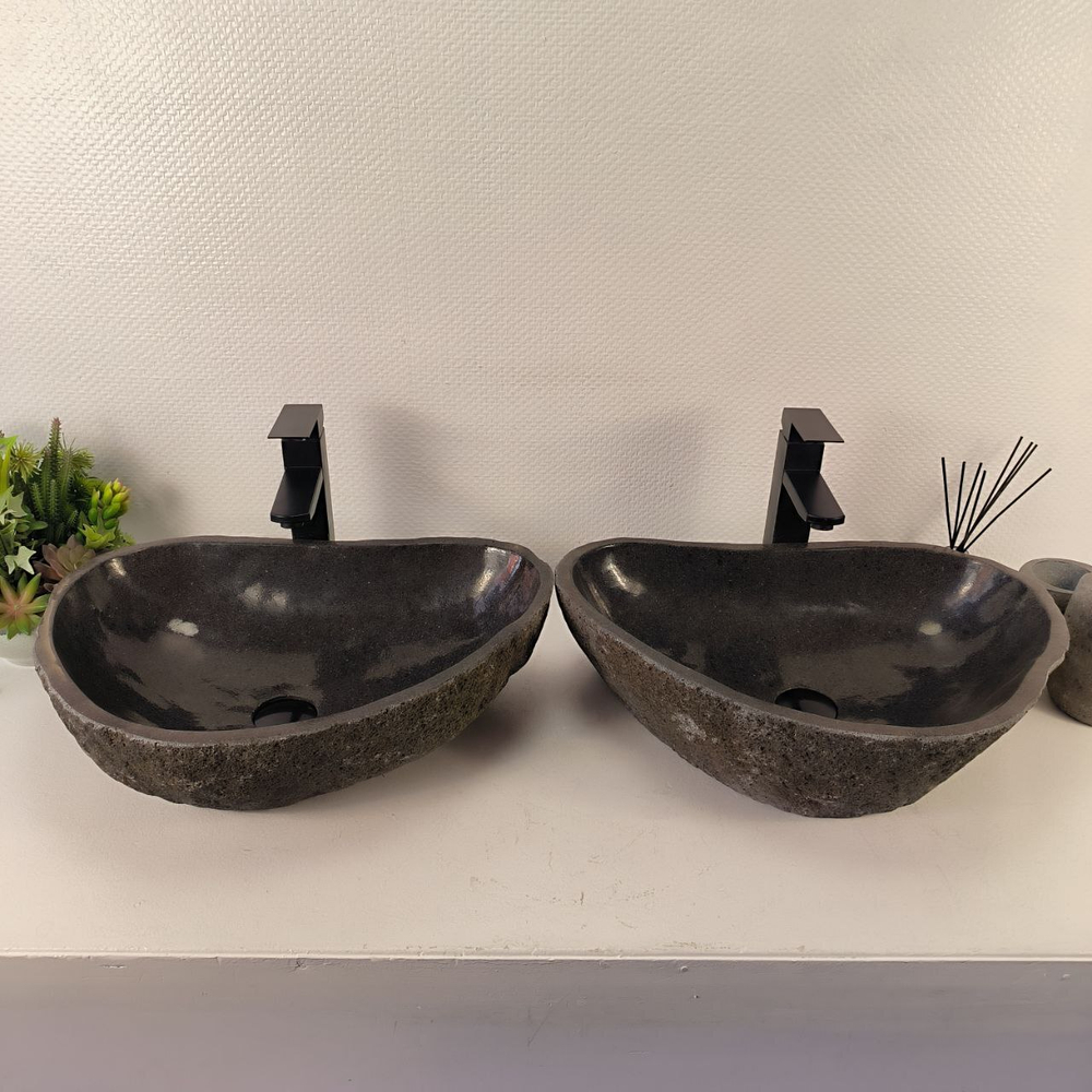 Раковина из речного камня ПАРА! RS-65483 52*36*14 0866