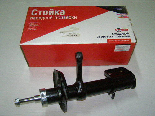 Стойка /1119/ передняя правая масл. (под бочкообразную пружину) 02-03 (ОАТ)