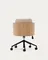 Рабочее кресло на колесиках Madai, бежевый шенилл, шпон ясеня