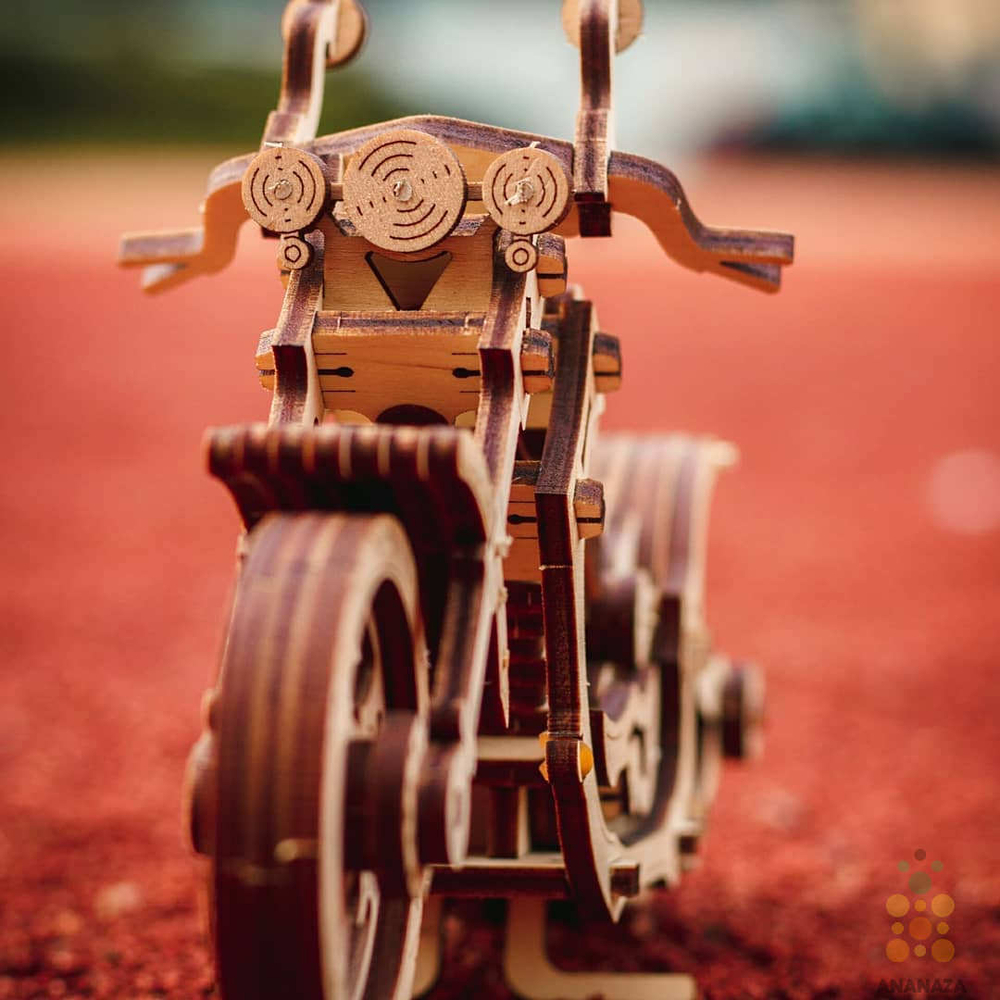 Мотоцикл Крузер (Cruiser) (EWA) - Деревянный конструктор, сборная модель, 3D пазл