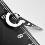 Серьга кольцо (цена за 1 шт.) с подвеской "Треугольник" для пирсинга уха. Медицинская сталь.