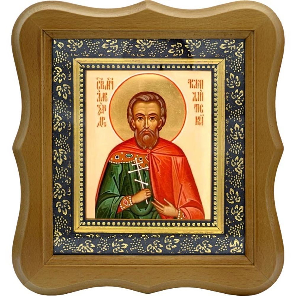 Александр Каталитский (Калитский) мученик, кузнец. Икона на холсте.