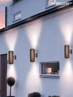 PKBFLOW Ecola Уличный светильник фасадный акцентный FW53B2ECH IP65,2*GU10 Темное дерево