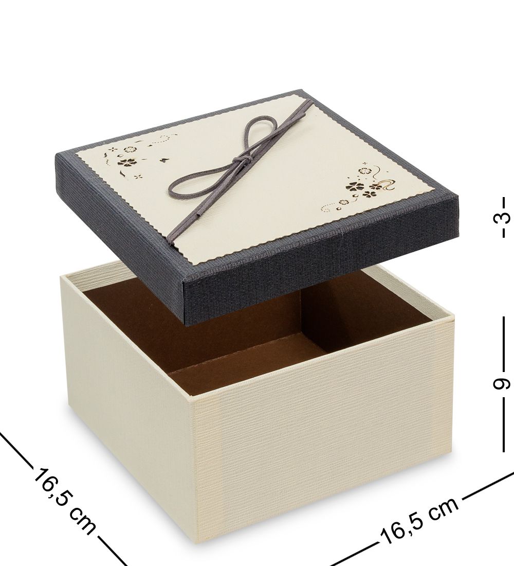WF-81-B Набор коробок из 3шт «Квадрат» цв.кремовый