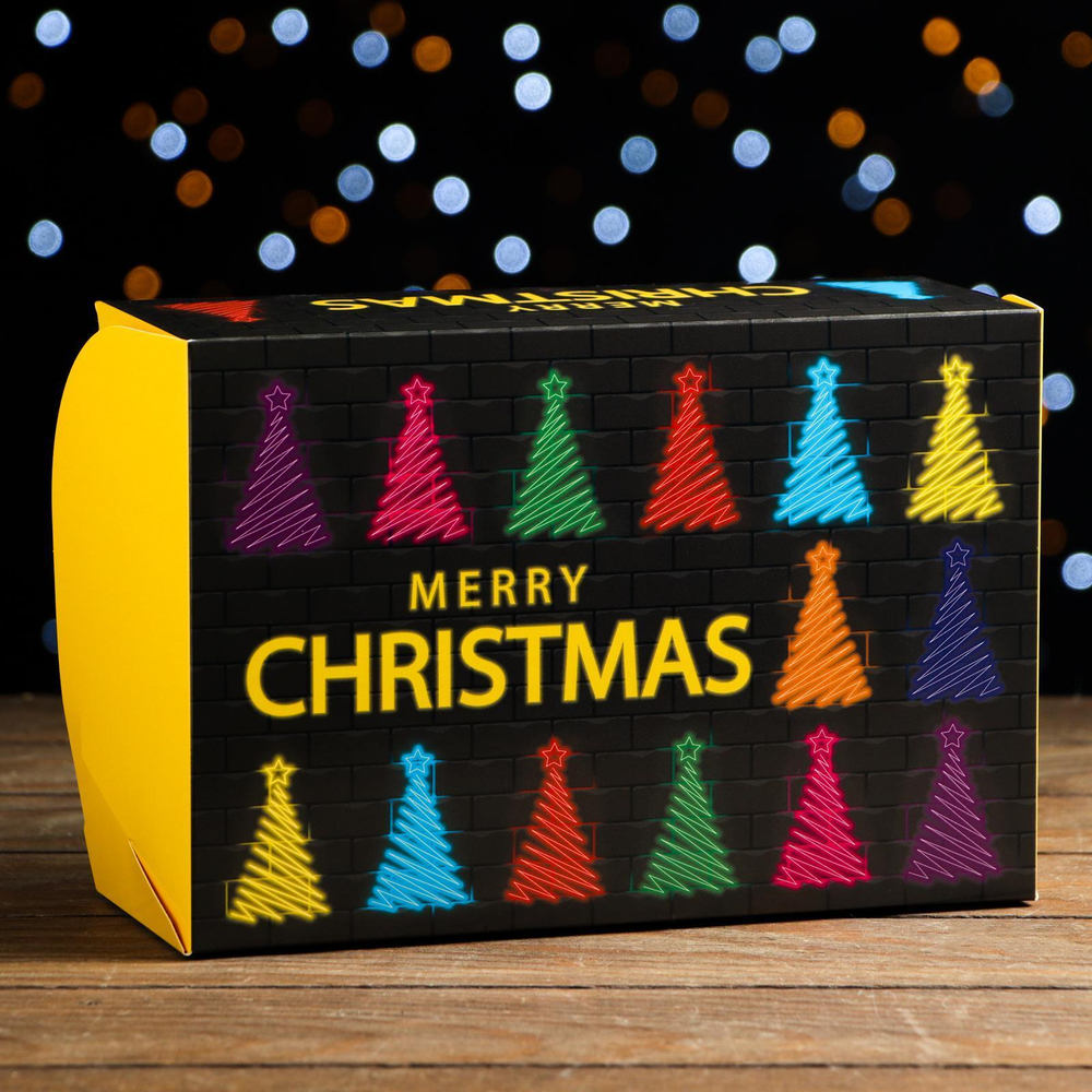 Упаковка для капкейков "Merry Christmas", 6 ячеек, 25*17*10 см