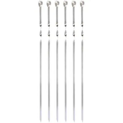 Набор шампуров 6 шт, длина 60 см, ширина 10 мм