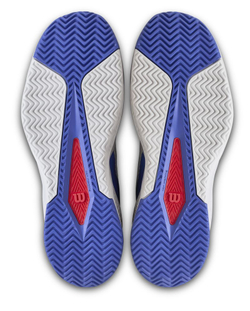 Мужские кроссовки теннисные Wilson Rush Pro Lite - white/amparo blue/safety yellow