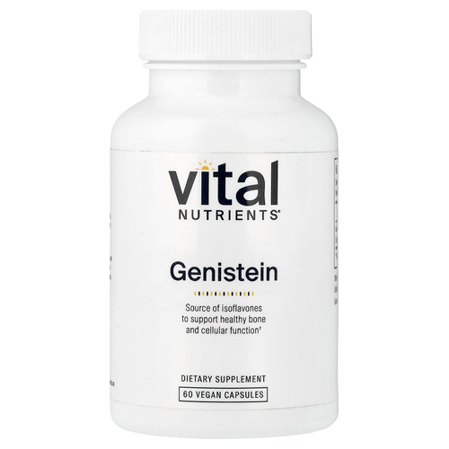 Vital Nutrients, генистеин, 60 веганских капсул (125 мг в 1 капсуле)