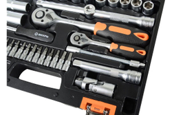 Набор инструментов, 1/2 , 1/4 , CrV, пластиковый кейс 82 предмета Вихрь