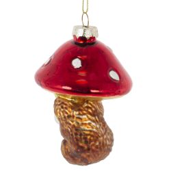 GAEM Украшение новогоднее "Гриб и ёж", L6,5 W6 H11 см