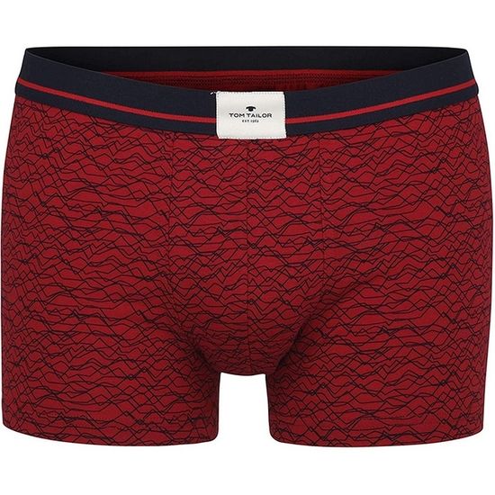 Мужские трусы боксеры бордовые с узором Tom Tailor 070499/6061 435