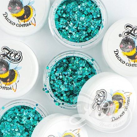 Zoo nail Микс шестигранников "Диско соты" 1344