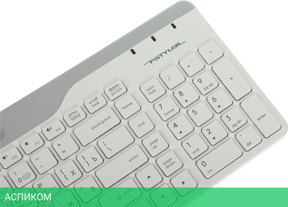 Клавиатура A4Tech Fstyler белый/серый (FBK25)