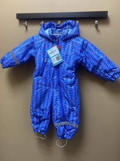 Комбинезон зимний "Кроха овалы голубой", на рост 80 см