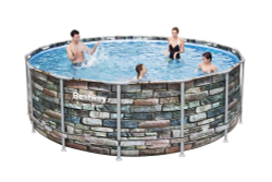 Каркасный бассейн Bestway 427х122 см + фильтр-насос 3028 л/ч, тент, лестница (56993 BW)