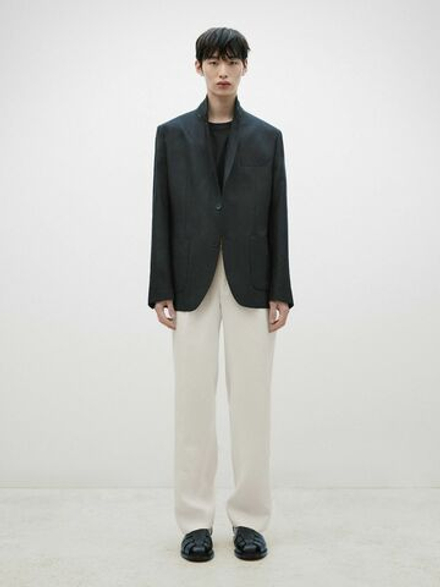 Massimo Dutti Льняные брюки с прямой посадкой - limited edition, натуральный