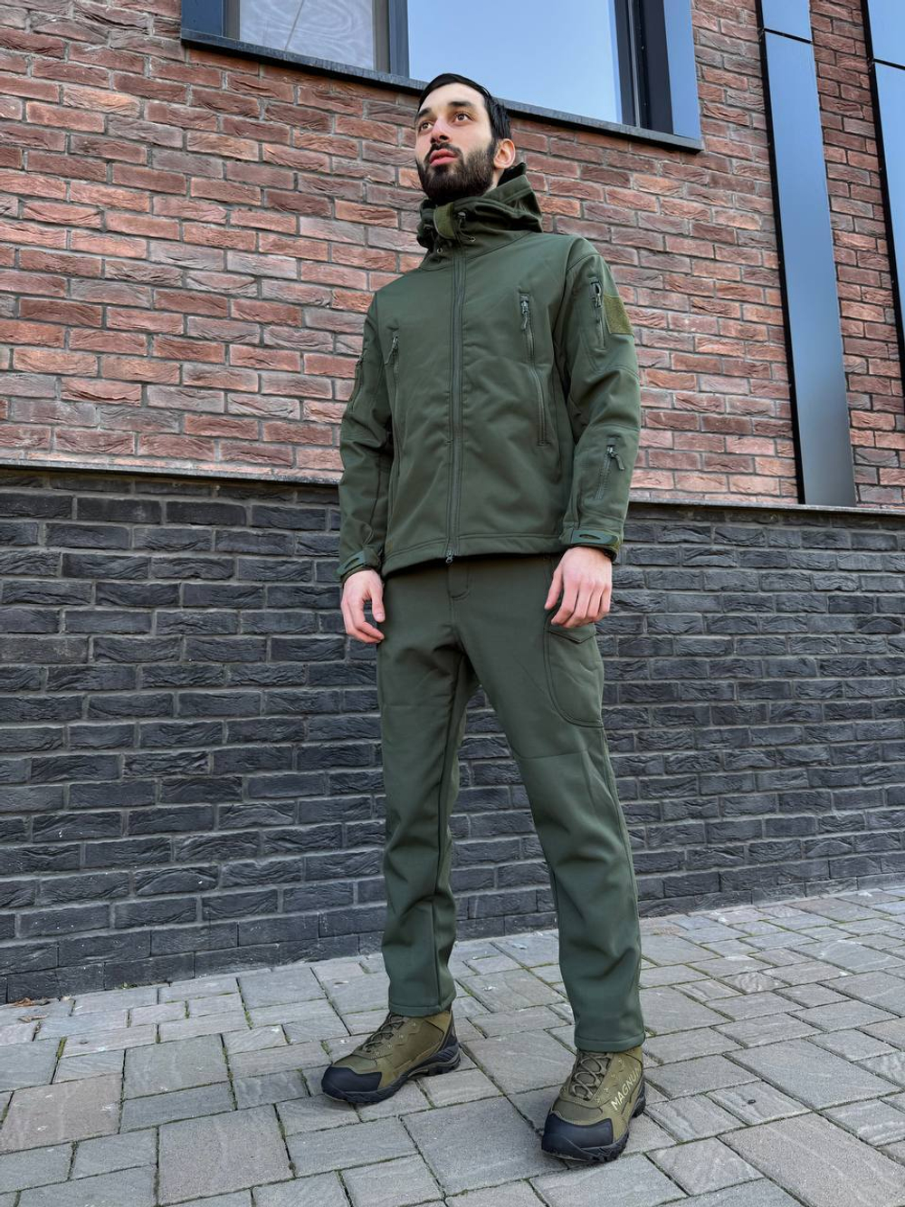 Тактический демисезонный костюм / softshell / олива