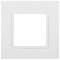 Рамка для розеток и выключателей ЭРА Elegance 14-5001-01М на 1 пост, белый матовый