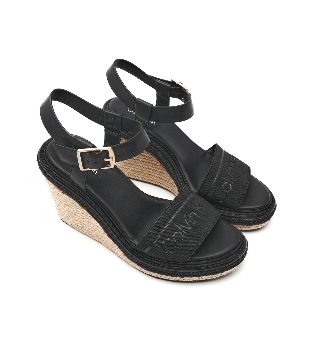 Кожаные босоножки на платформе wedge 70hh - he Calvin Klein - черный(HW0HW01499)
