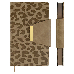 Ежедневник недатированный ESCALADA, А5, 160 л., арт. 70667/ 15 ВИНЧЕНЦО БЕЖЕВЫЙ (кожзам: 125x211 мм, твёрдый переплёт, материал обложки: искусственная кожа "Винченцо"; способ крепления блока: ниткошвейный; декор: блинтовое тиснение, металлический шил