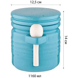 БАНКА ДЛЯ СЫПУЧИХ ПРОДУКТОВ КОЛЛЕКЦИЯ "RIVIERA" 1160 МЛ 15,2*12,8*14,5 СМ