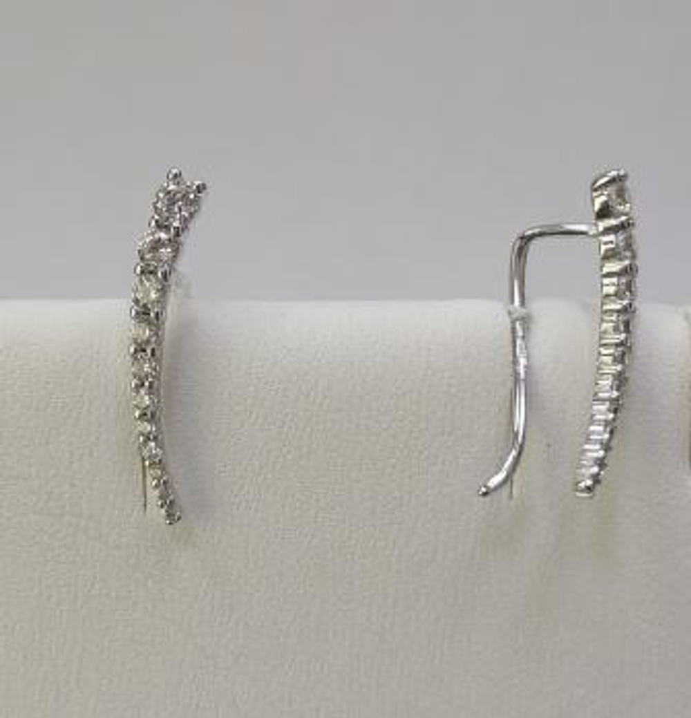 Серьги из золота с фианитами