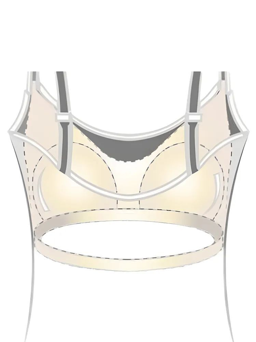 Топ бюстгальтер спортивный для фиксации экзопротезов после мастэктомии, р. S Amoena