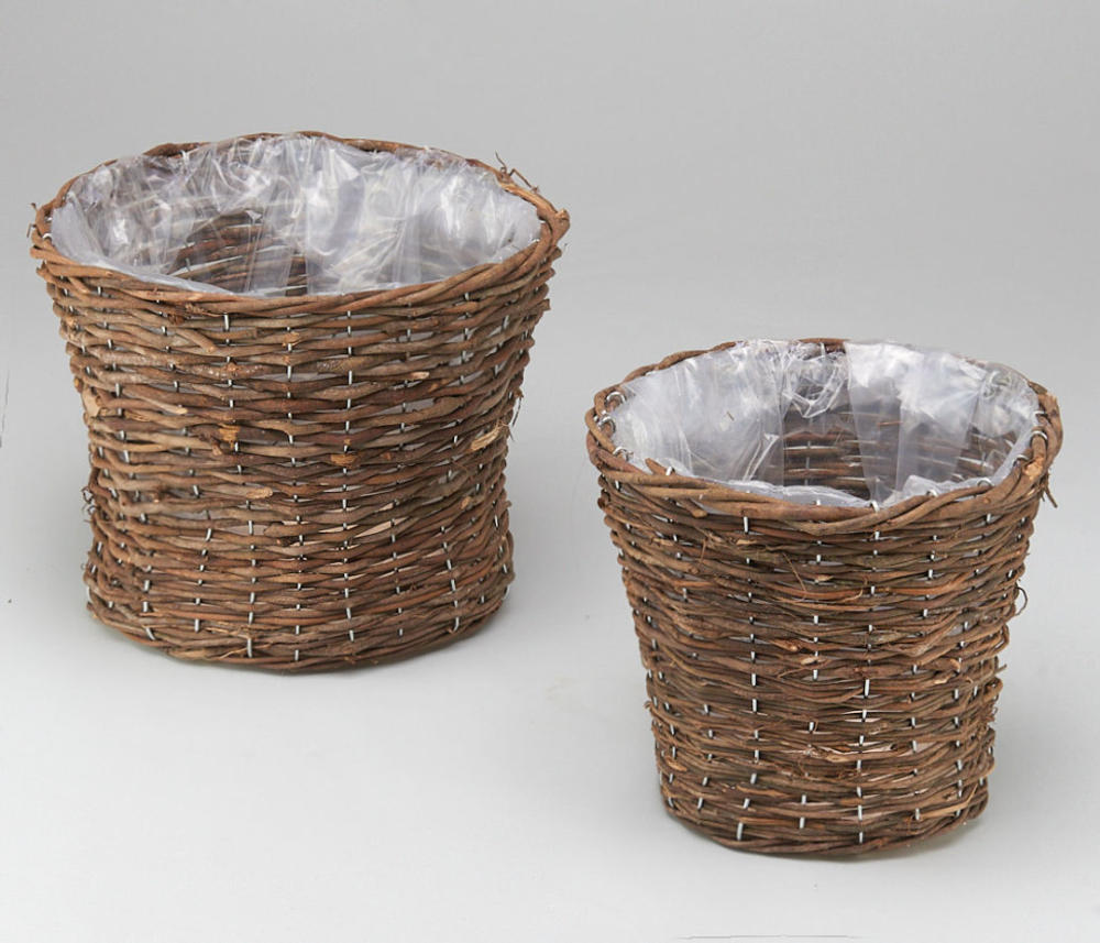 Корзина 26х20х20см Набор 2шт Ротанг (Коричневый)