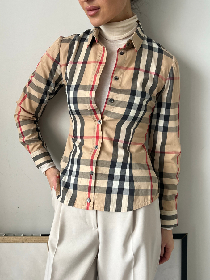 Клетчатая рубашка Burberry , XS-S