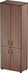 Стеллаж закрытый 4 двери ЛДСП Стандарт-Pro ясень шимо темный