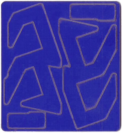 Логотипные вставки Alpha-X (цвет:синий, левые)