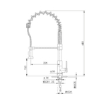 Смеситель для кухни высокий с выдвижным изливом WONZON & WOGHAND Хром (WW-422903-CR)