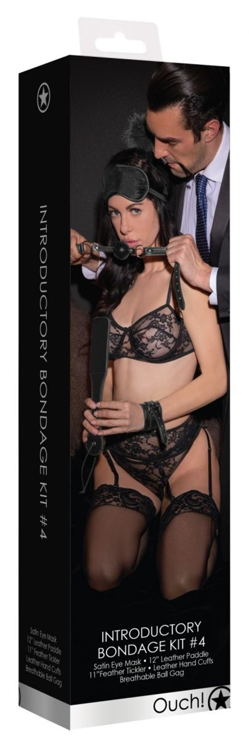 Черный игровой набор БДСМ Introductory Bondage Kit №4 (Цвет: черный)