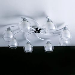 Citilux Кристи CL152180 Люстра потолочная Белая Хром