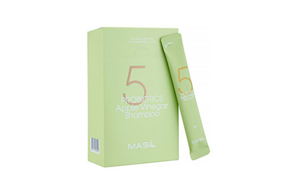 Шампунь с 5 видами пробиотиков и яблочным уксусом Masil 5 Probiotics Apple Vinegar Shampoo STICK POUCH 8мл