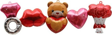 Гирлянда (29''/74 см) Фигура, Признание в любви, 2 шт. в упак.