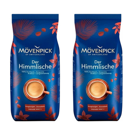 Кофе в зернах Movenpick Der Himmlische, 1 кг (Мовенпик) х 2 шт