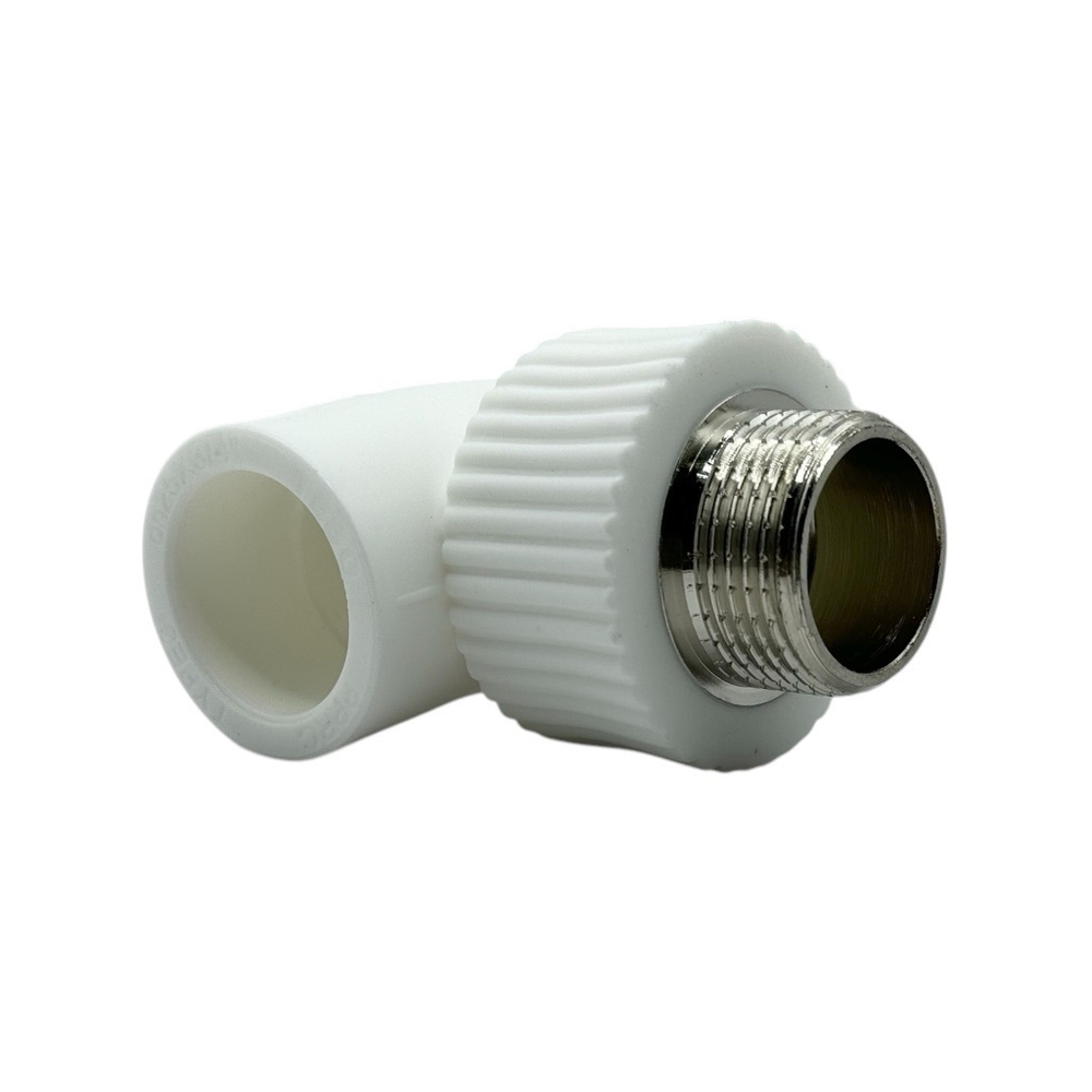 Уголок полипропиленовый комбинированный TEBO 25x3/4" наружная резьба